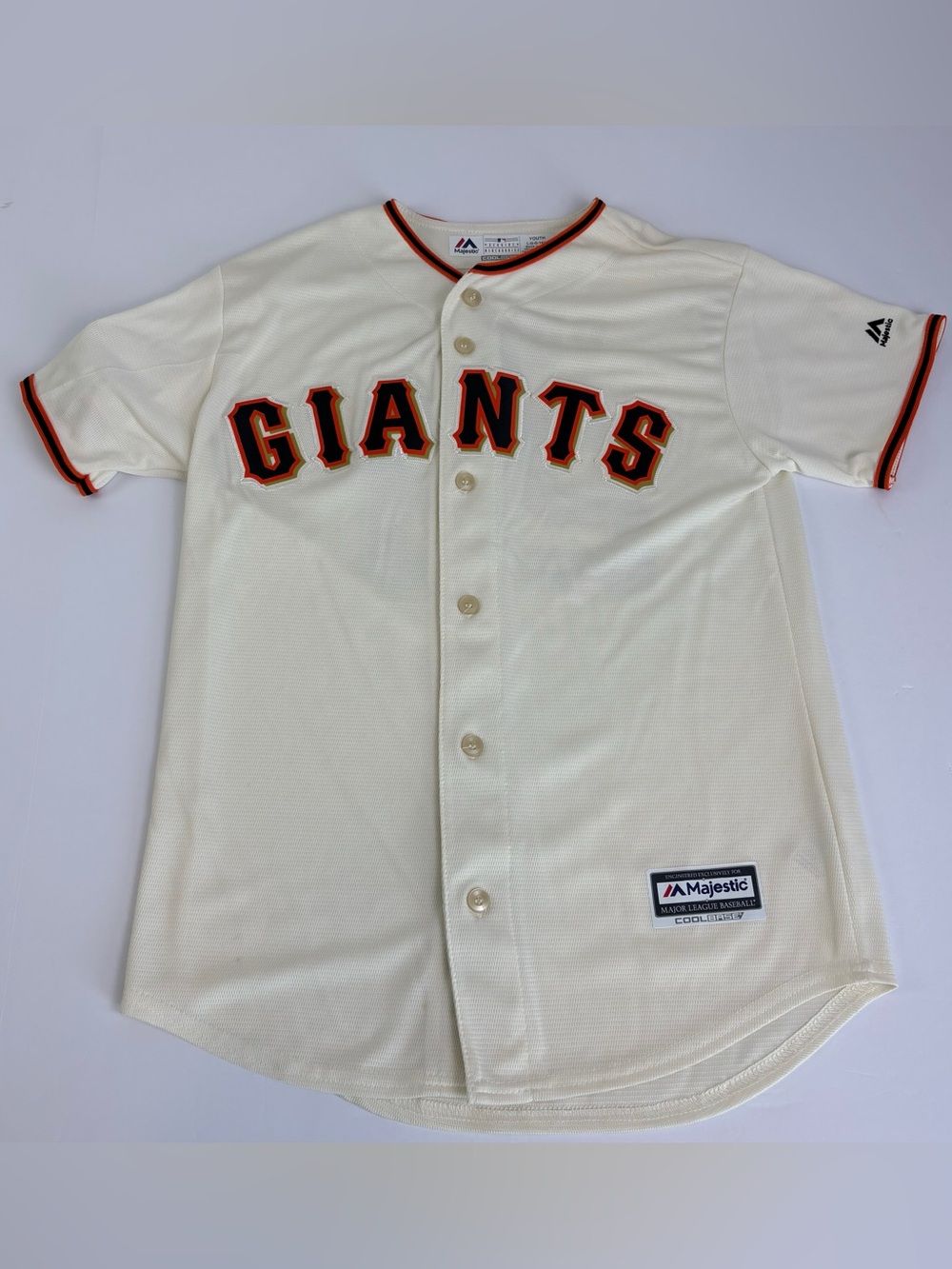 Buster Posey #28 SF Giants 2014 World Series Majestic Cool Base Jersey Youth L